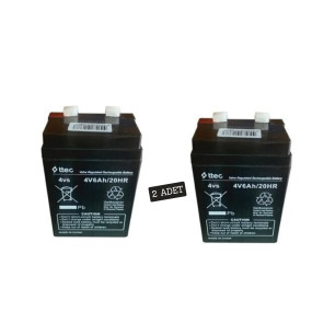 TTEC 4V 6Ah Bakımsız Kuru Akü 2 Adet TTEC 4V 6Ah Bakımsız Kuru Akü 2 Adet